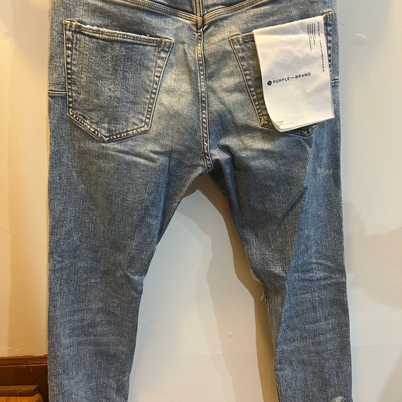 Purple Men's Slim Fit Blue Jeans - Picture 2 of 3